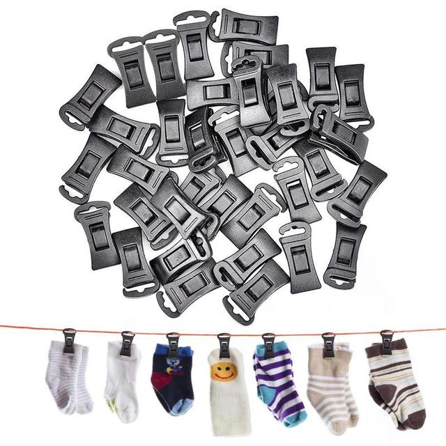 Sock Clips For Laundry Plastic Laundry Clothes Pins Hanging Peg Household  Clothing Sealing Clip Easily Clip On Short Closet Clip - AliExpress